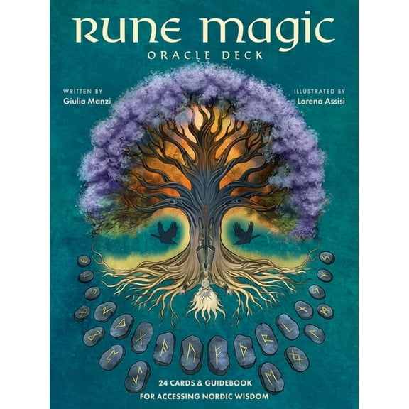 Rune Magic Oracle Deck: Colorful 24-Card Oracle Deck with Norse Symbols, 112-Page Illustrated Guidebook Explores Runes, , (Hardcover)