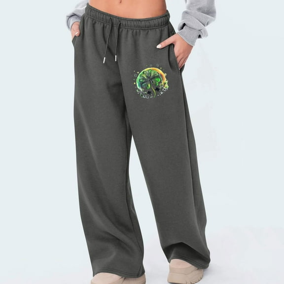 Runfenguu Baseball Pants, Running Pants Women Women'S Elastic Lace-Up Casual Solid Color High-Waisted Wide-Leg Yoga Pants