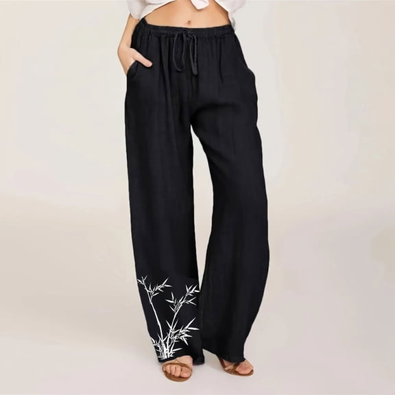 Runfenguu Baseball Pants Youth, Wide Leg Sweatpants Women Women Casual Trousers High Waisted Loose Straight Leg Stylish Pants