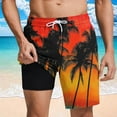 thumbnail image 1 of Runfenguu Bike Shorts, Men'S Running Shorts Men'S Sports Shorts Beach Pants Elastic Waist Drawstring Pockets Casual Print Knee Length Shorts Mens Shorts Cargo, 1 of 6