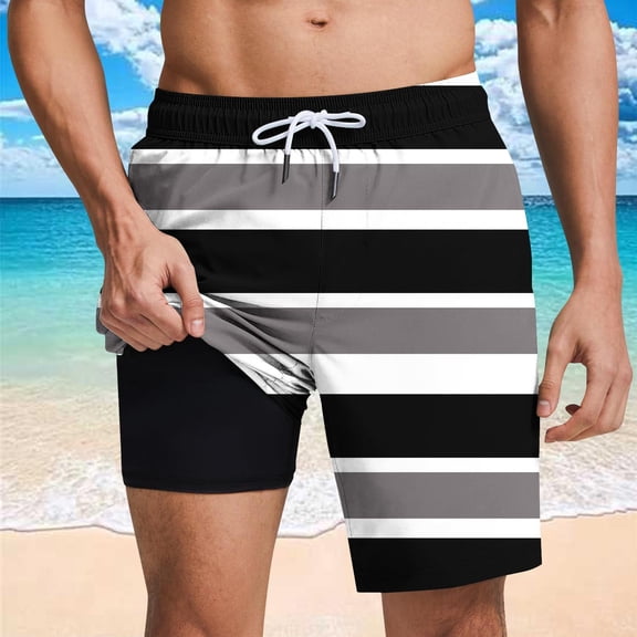 Runfenguu Boxing Shorts, Summer Shorts Men'S Special Print Drawstring Waistband Beach Casual Pocket Trouser Shorts Pants Mens Linen Shorts