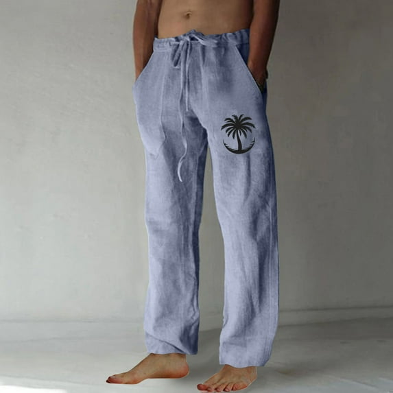 Runfenguu Cargo Pants For Men Mens Work Pants Men Fashion Print Casual Elastic Waist With Pocket Trousers Sport Pants Hiking Pants