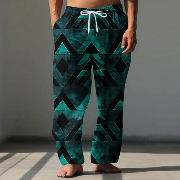 Runfenguu Cargo Pants For Men Hiking Pants Men Men'S Elastic Waist Blended Breathable Comfortable Soft Beach Casual Trousers Full Length Pants Boho Pants