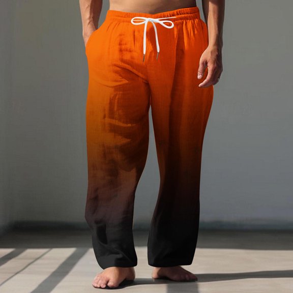Runfenguu Cargo Pants For Men Mens Work Pants Men'S Elastic Waist Blended Breathable Comfortable Soft Beach Casual Trousers Full Length Pants Motorcycle Pants