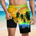 thumbnail image 1 of Runfenguu Fold Over Shorts, Shorts Men Athletic Men Casual Fashion Print Shorts With Pockets Elastic Waist Beach Pants Short Pants Bathing Suit With Shorts, 1 of 6