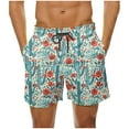 thumbnail image 1 of Runfenguu Gym Shorts Men, Mens Running Shorts Men'S Special Print Drawstring Waistband Beach Casual Pocket Trouser Shorts Pants Boys Golf Shorts, 1 of 4
