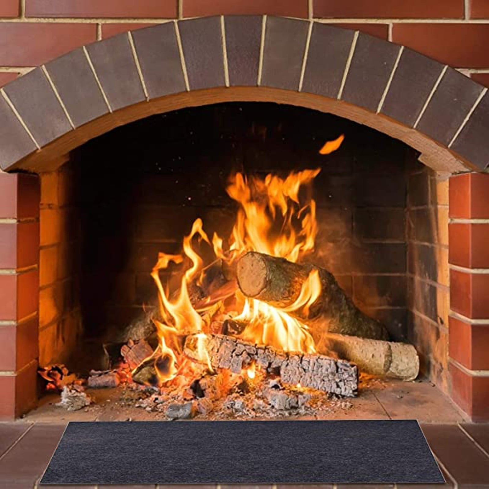 Runfenguu Hearth Rugs Fireproof, Fireplace Rug, Fireplace Mat