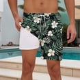 thumbnail image 1 of Runfenguu Linen Short Set, Bandana Shorts Men Casual Fashion Print Shorts With Pockets Elastic Waist Beach Pants Linen Short Set, 1 of 5