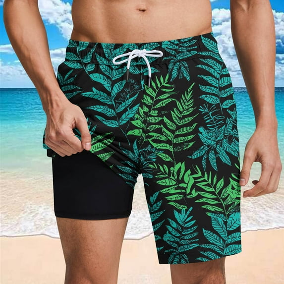 Runfenguu Long Shorts For Men, Dress Shorts Men'S Sports Shorts Beach Pants Elastic Waist Drawstring Pockets Casual Print Knee Length Shorts Mens Workout Shorts