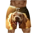 thumbnail image 1 of Runfenguu Men Athletic Shorts, Plus Size Shorts Men Casual Fashion Print Shorts With Pockets Elastic Waist Beach Pants Butt Lifting Shorts, 1 of 5