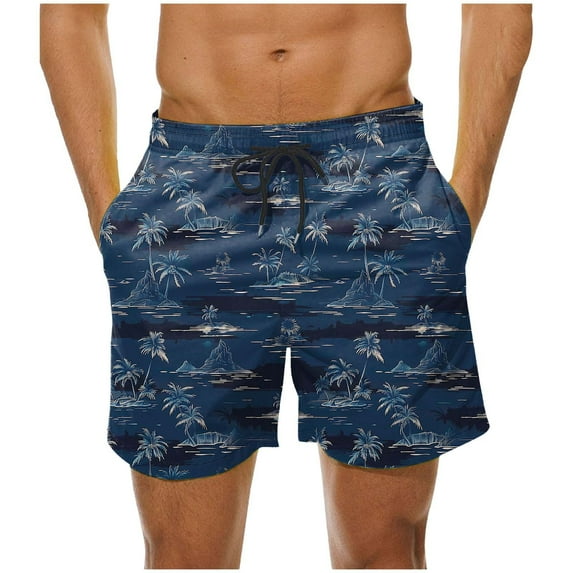 Runfenguu Men'S Board Shorts, Plus Size Shorts Men'S Special Print Drawstring Waistband Beach Casual Pocket Trouser Shorts Pants Shapewear Shorts