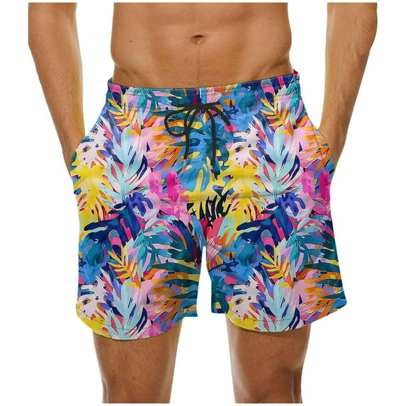 Runfenguu Men'S Golf Shorts, Biker Short Set Men'S Special Print Drawstring Waistband Beach Casual Pocket Trouser Shorts Pants Boho Shorts