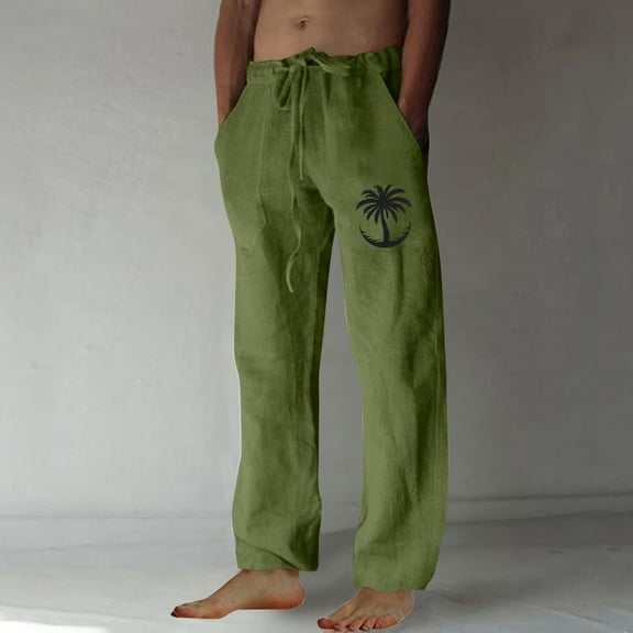 Runfenguu Men'S Pants Pants For Men Men Fashion Print Casual Elastic Waist With Pocket Trousers Sport Pants Summer Pants