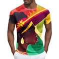thumbnail image 1 of Runfenguu Men's Letter Graphic Tee Casual Short Sleeve Round Neck Summer Shirt 2025 Fashion Muscle Streetwear Top, 1 of 5