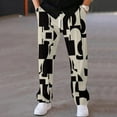 thumbnail image 1 of Runfenguu Mens Dress Pants Mens Work Pants Men Solid Fashion Casual Printing With Pockets Elastic Waist Long Pants Sweatpants Trousers Motorcycle Pants, 1 of 6