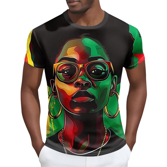 Runfenguu Mens Oversized Graphic Tee Summer Printed Casual Crewneck Shirt Fashion Muscle Harajuku Tee Tshirt