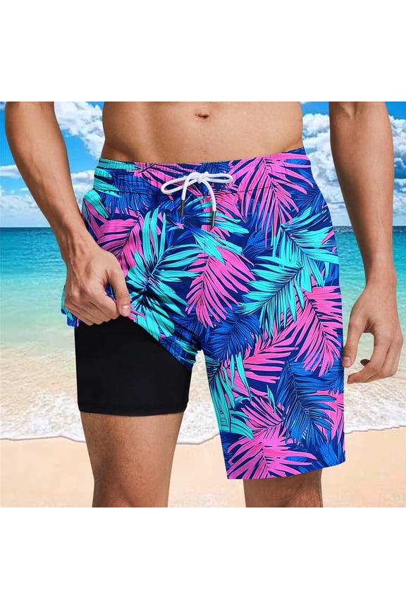 Muay Thai Shorts, Baggy Shorts Men Casual Print Pocket Elastic Waist Straight Half Shorts Pants Sport Pants Men Shorts Athletic