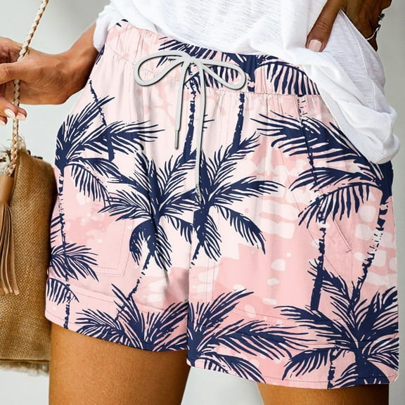 Runfenguu Padded Bike Shorts Women, Shorts Women Women'S Summer Printed Elastic Pocket Casual Shorts Bike Shorts Women