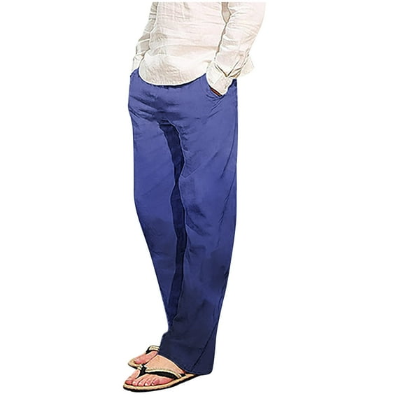Runfenguu Pants Dress Pants For Men Fashion Men'S Casual Plaid Printing Bandage Loose Sport Plaid Pajama Pants Trousers Full Length Pants Mens Golf Pants