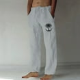 thumbnail image 1 of Runfenguu Pants Sweatpants Men Fashion Print Casual Elastic Waist With Pocket Trousers Sport Pants Mens Hiking Pants, 1 of 4