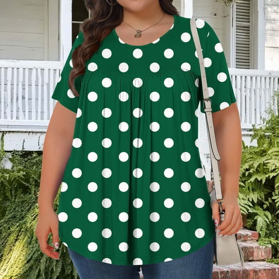 Runfenguu Plus Size Graphic Tees Funny Graphic Tees Women'S Casual And Fashionable Printed T-Shirt With Round Neck And Short Sleeved Plus Size Summer Top