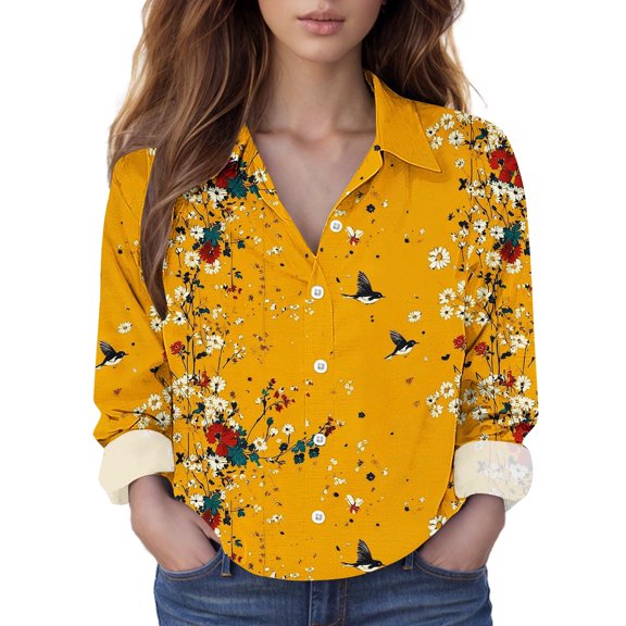 Runfenguu Plus Size Graphic Tees Graphic T Shirts Blouse Business Casual Work Shirts For Women Loose Long Sleeve Shirts