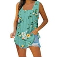 thumbnail image 1 of Runfenguu Plus Size Tank Tops For Women Loose Fitsting Tank Tops For Women Women'S Pinted Sleeveless T-Shirt Loose Swim Tank Top, 1 of 6
