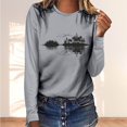 thumbnail image 1 of Runfenguu Spring Top For Women Oversized Graphic Tees For Women Women'S Casual Fashion Long-Sleeve Crewneck Pullover Round-Neck Printing T-Shirt, 1 of 4