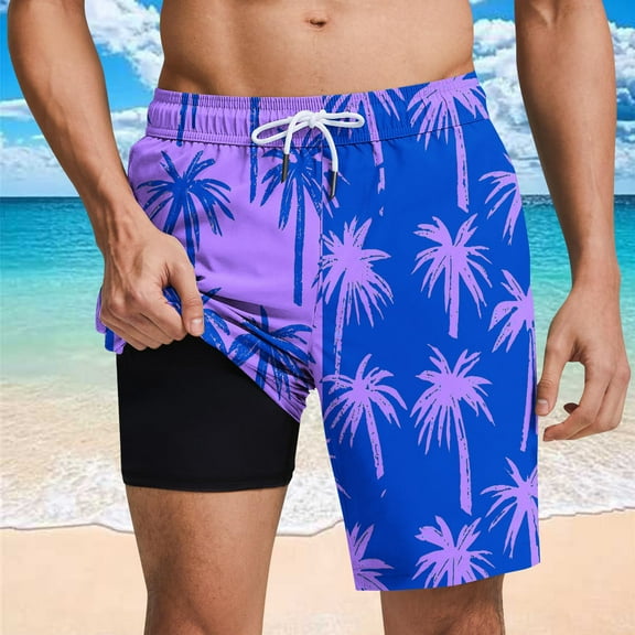 Runfenguu Summer Dress With Shorts, Boys Golf Shorts Men Casual Fashion Print Shorts With Pockets Elastic Waist Beach Pants Short Pants Mens Shorts Athletic