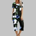 thumbnail image 1 of Runfenguu Summer Outfits For Women 2025 Women'S Casual Printed Sleeveless Round Neck Set, 1 of 7