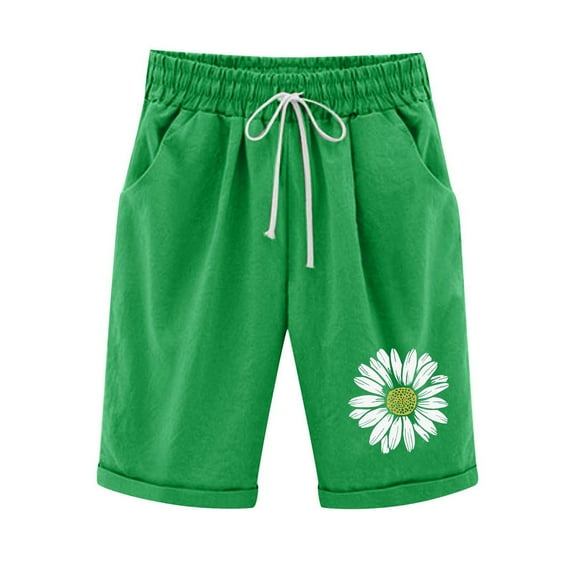 Runfenguu Swim Shorts, Womens Shorts Women'S Elastic Waist Baseball Printed Drawstring Shorts Running Shorts For Women
