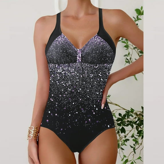 Runfenguu Swimsuits Bikini Plus Size Swimsuitswomen Large Print Split Swimsuit Skirt Bikini Split Swimsuit Suit