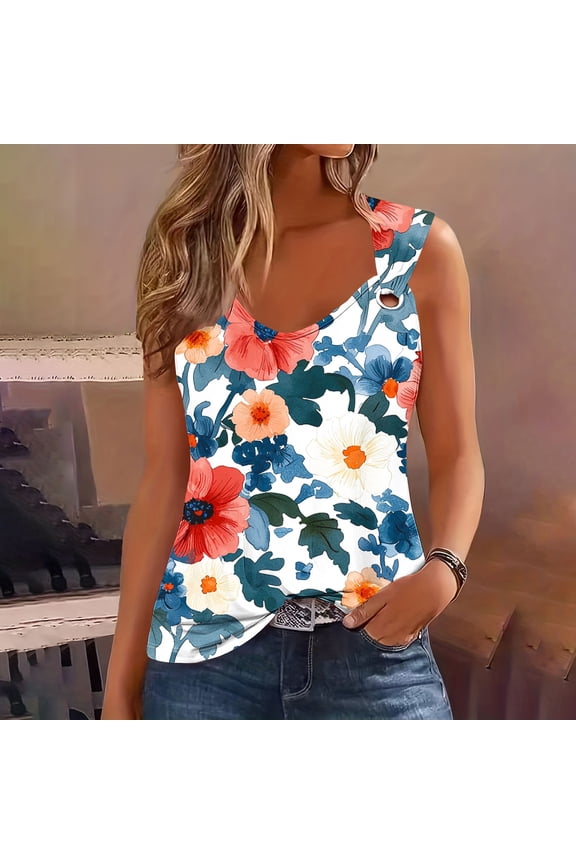 Women Vests Top Spandex Tank Tops For Women Women'S Solid Color Camisole Sleeveless T-Shirt Loose Tank Vests