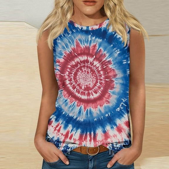 Runfenguu Womens Racerback Tank Tops Loose Fits Tank Tops Womens Fashion V-Neck Casual Printing Loose Blouse Dress Tank Tops For Women