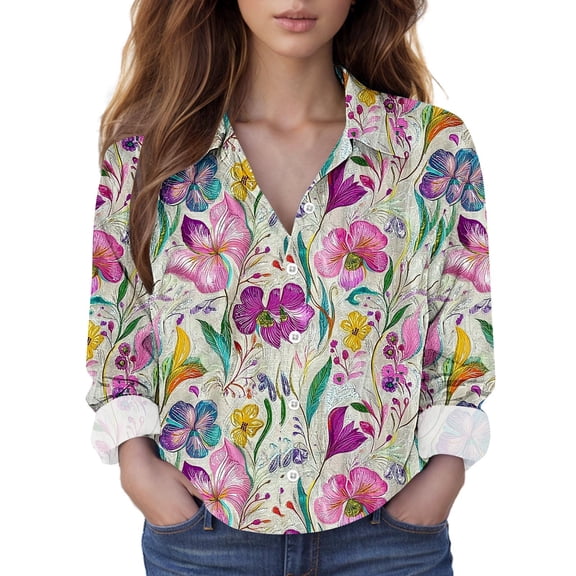 Runfenguu Y2K Top Graphic Tees For Women Trendy Blouse Business Casual Work Shirts For Women Loose Long Sleeve Shirts