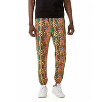 Runfenguu Yoga Pants Golf Pants Men Man Printing Loose Large Size Drawstring Pockets Binding Leg Trousers Mens Golf Pants