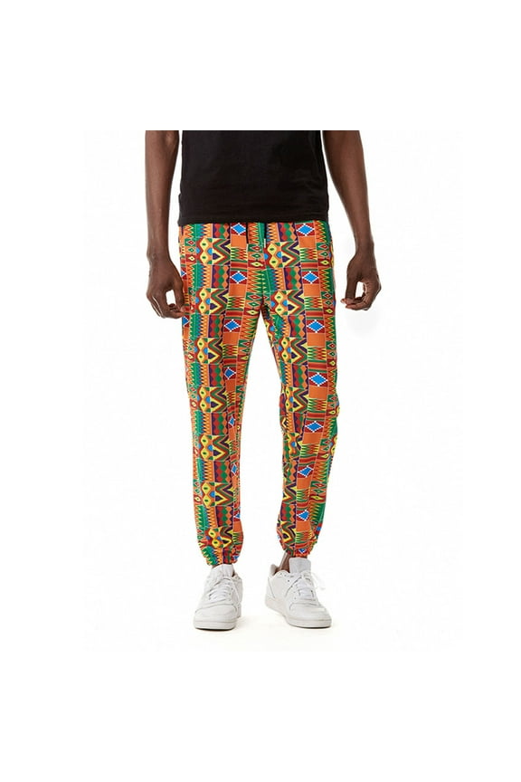 Yoga Pants Golf Pants Men Man Printing Loose Large Size Drawstring Pockets Binding Leg Trousers Mens Golf Pants