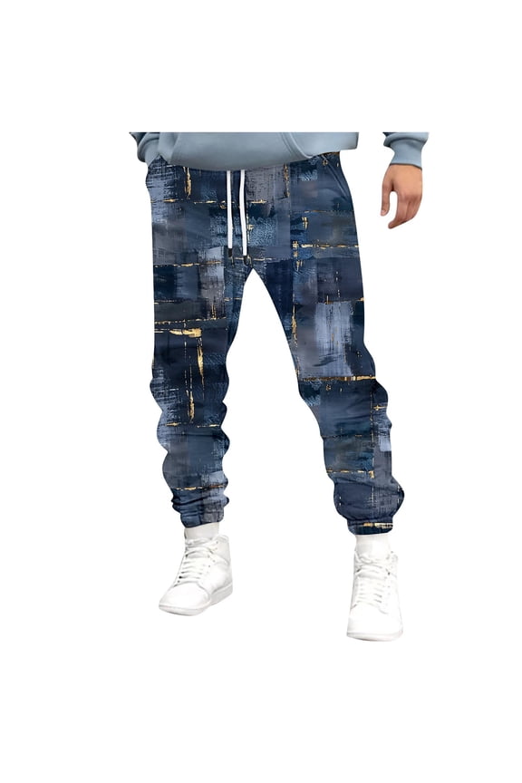 Yoga Pants Mens Cargo Pants Men'S Sports Pants Tapered Running Exercise Pants Drawstring Running Pants Printed Pants Golf Pants