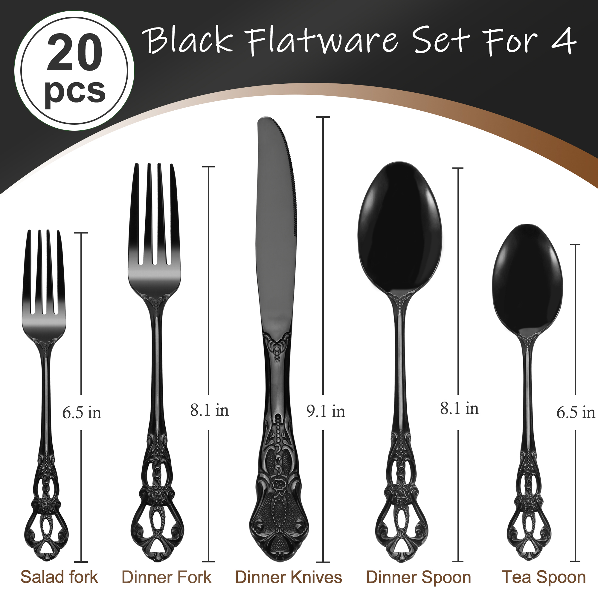 Oneida Solefield 45Piece Stainless Steel Silverware Set, Service for 8