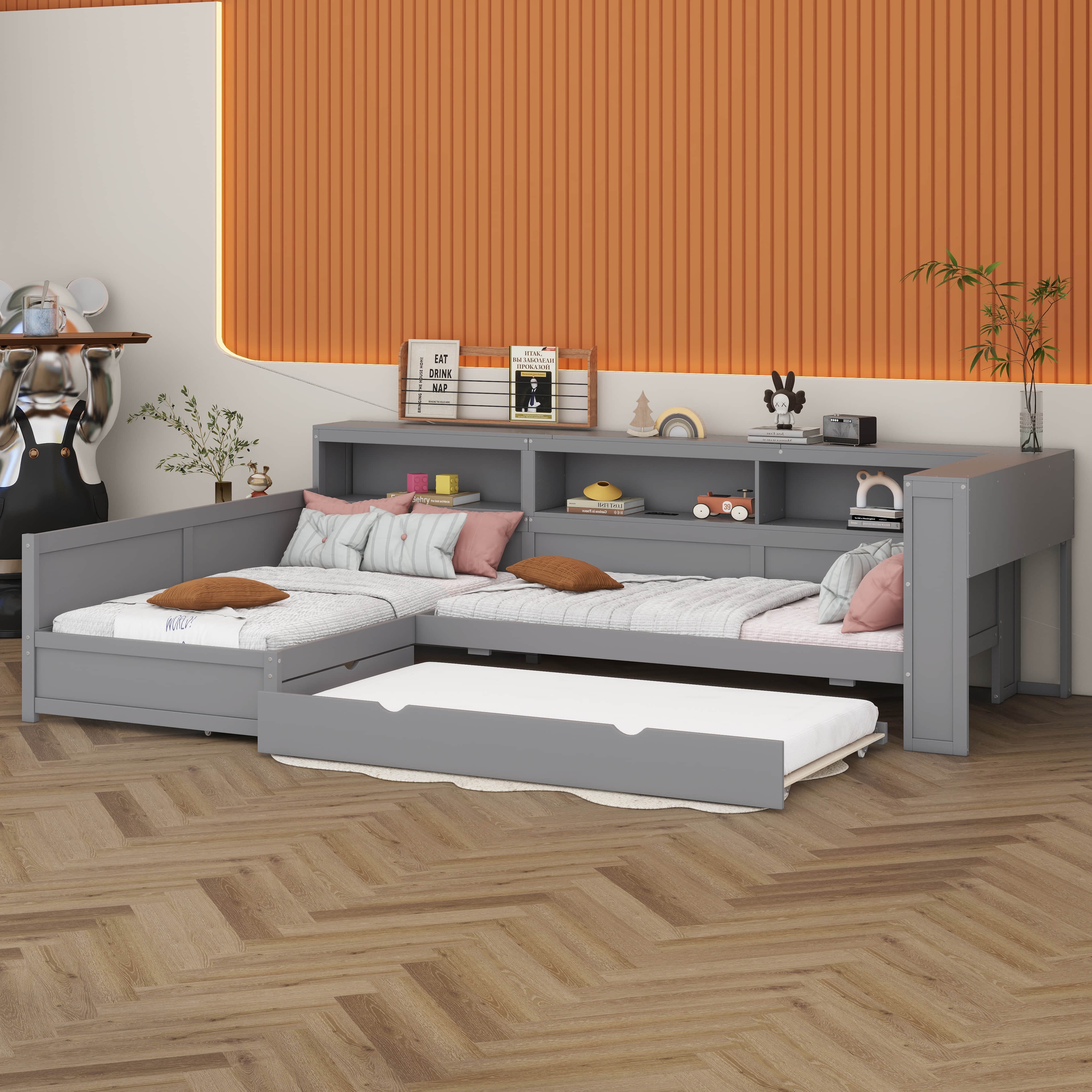 L Shaped Platform Bed