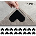 thumbnail image 1 of Rungopro 16 Pcs Rug Gripper, Washable Double Sided Non-Slip Rug Pads Rug Tape Stickers Carpet Tape Corner Side Gripper for Hardwood Floors and Tile, 1 of 6