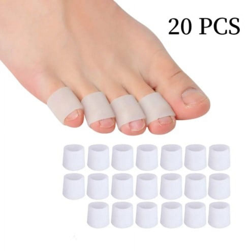 Rungopro 20 Pcs Gel Toe Protectors, Open Toe Sleeves Toe Tubes Toe caps ...