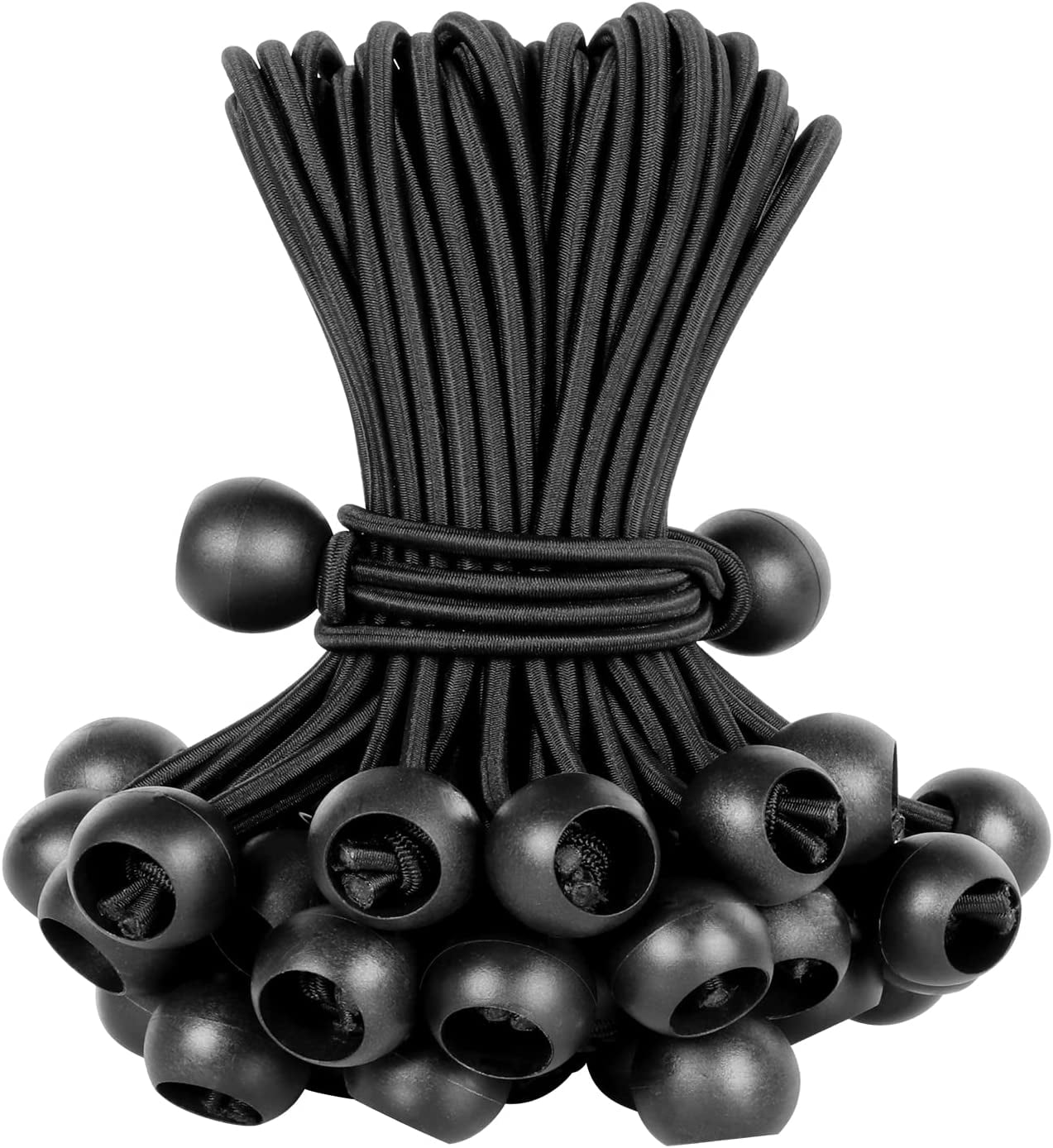 Ball Bungee Cords 6 Inch Bungee Cord With Balls 50 PCS Heavy Duty Bungie Cord
