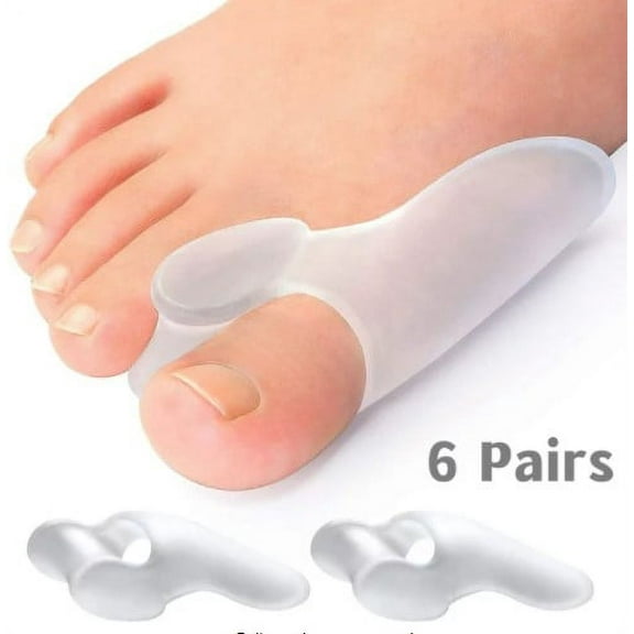 Rungopro 6 Pairs Bunion Cushion Protector, Bunion Corrector Pads with Separator for Big Toe, Gel Shield for Foot Pain Relief, Call
