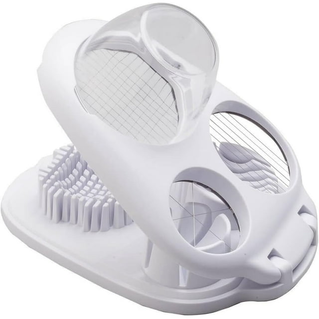Rungopro Egg Slicer for Hard Boiled Eggs - 3 Slice Modes, Handy Heavy Duty Stainless Steel Egg Cutter - Kitchen Dicer for Strawberry, Mushroom, Grape, Cherr