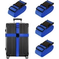 thumbnail image 1 of Rungopro Luggage Straps for Suitcases TSA Approved Travel Belt 4 Pack (Blue), 1 of 7