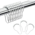 thumbnail image 1 of Rungopro Shower Curtain Hooks, White Shower Curtain Hooks, Shower Hooks for Shower Curtain, Decorative Shower Curtain Hooks Rust Proof Stainless Steel Shower Curtain Hooks Set of 12, 1 of 7