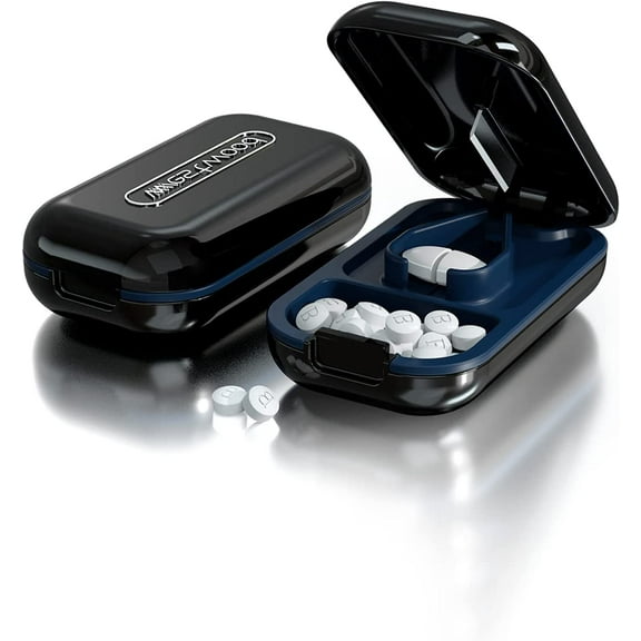 Rungopro Small Pill Cutter, Pill Splitter Pill Cutter for Small or Large Pills, Cuts Vitamins Tablets, Portable Pretty Pill Crusher