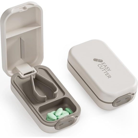 Rungopro Small Pill Cutter, Pill Splitter Pill Cutter for Small or Large Pills, Cuts Vitamins Tablets, Portable Pretty Pill Crusher