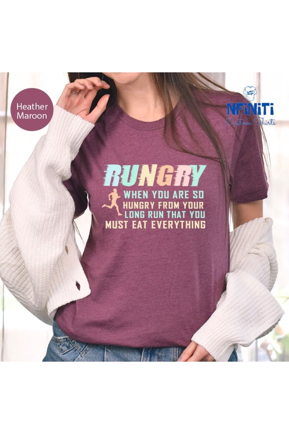 Rungry' Marathon T-shirt - Runners All Size S-5Xl
